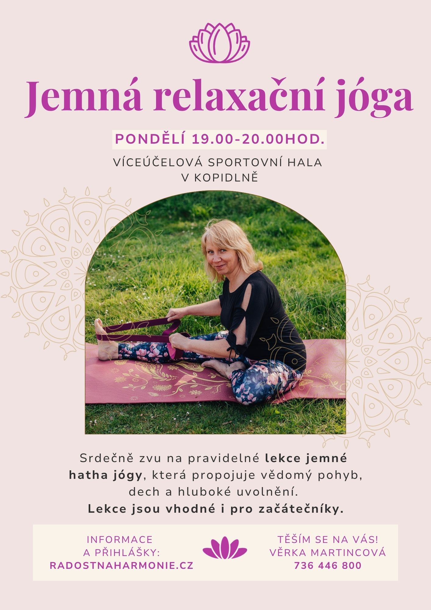 Jemná relaxační jóga pro dospělé